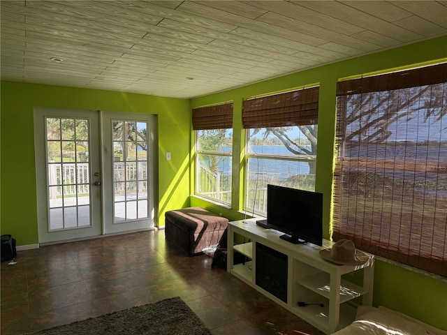 sunroom with french doors