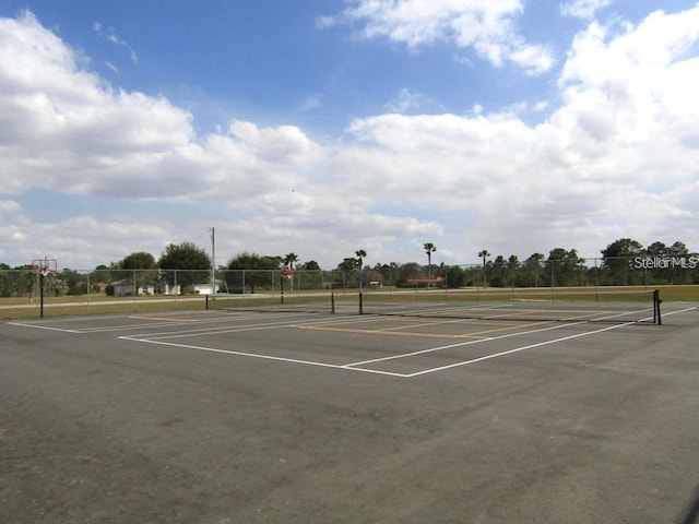 view of tennis court