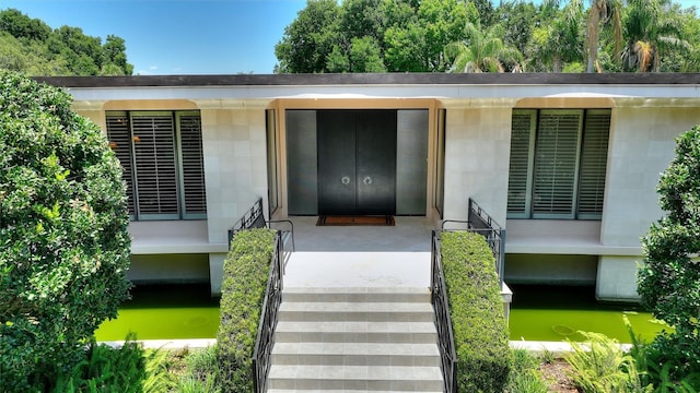 view of doorway to property