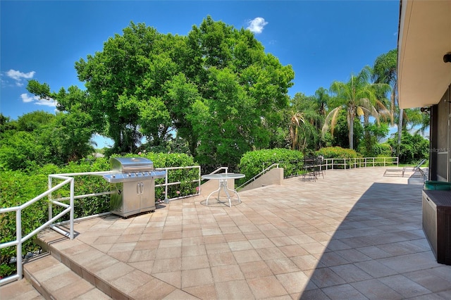 view of patio / terrace with area for grilling