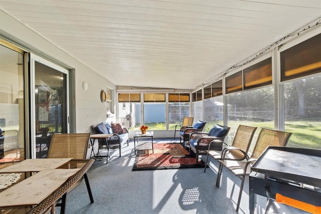 view of sunroom / solarium