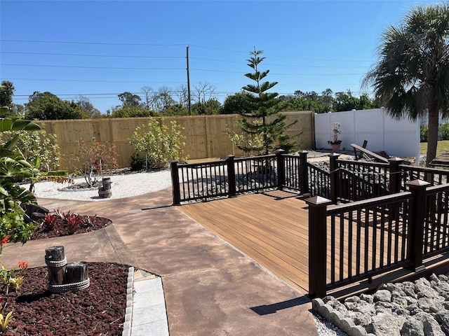 deck with a patio area