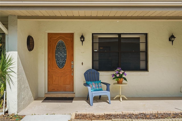 view of doorway to property