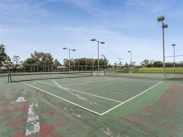 view of tennis court