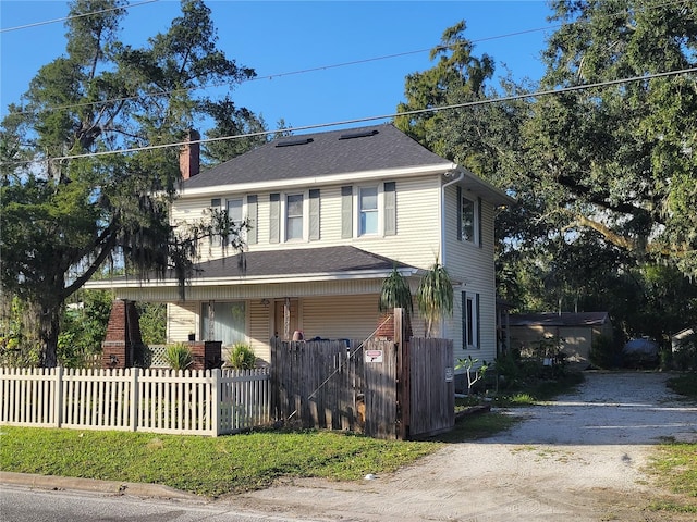 view of front property with a porch