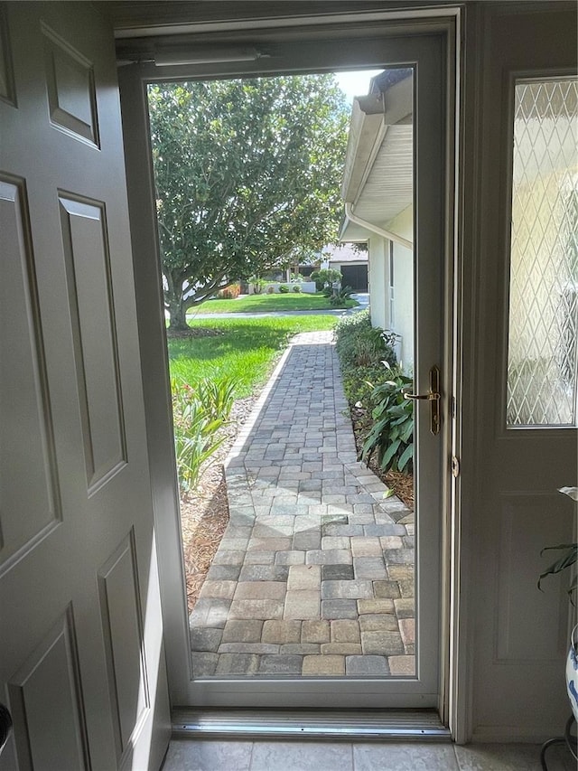 view of doorway to outside