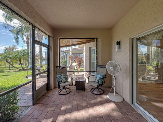 view of sunroom / solarium