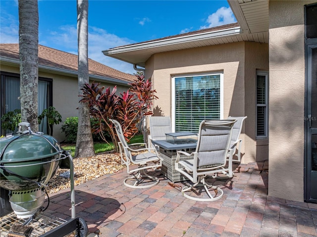 view of patio / terrace with area for grilling