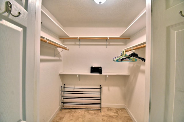 view of walk in closet