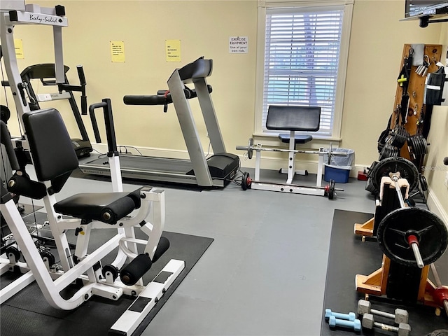 view of workout area