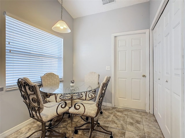 view of tiled dining area