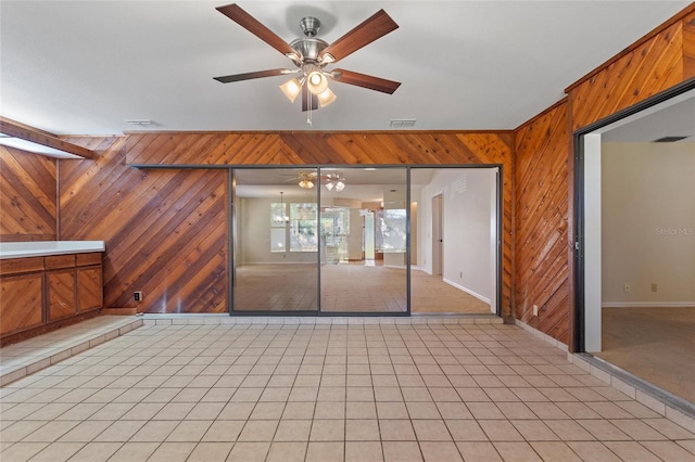 view of patio with ceiling fan