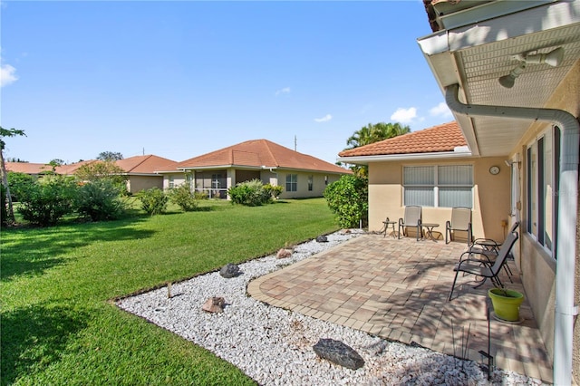 view of yard with a patio