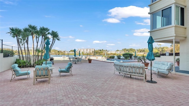 view of patio / terrace featuring outdoor lounge area