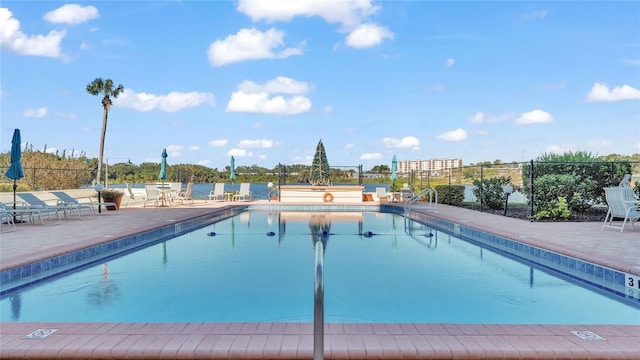 view of pool with a patio area