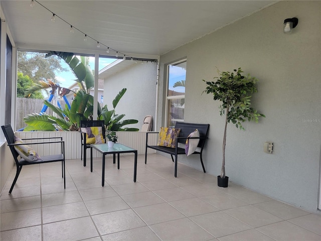 view of sunroom