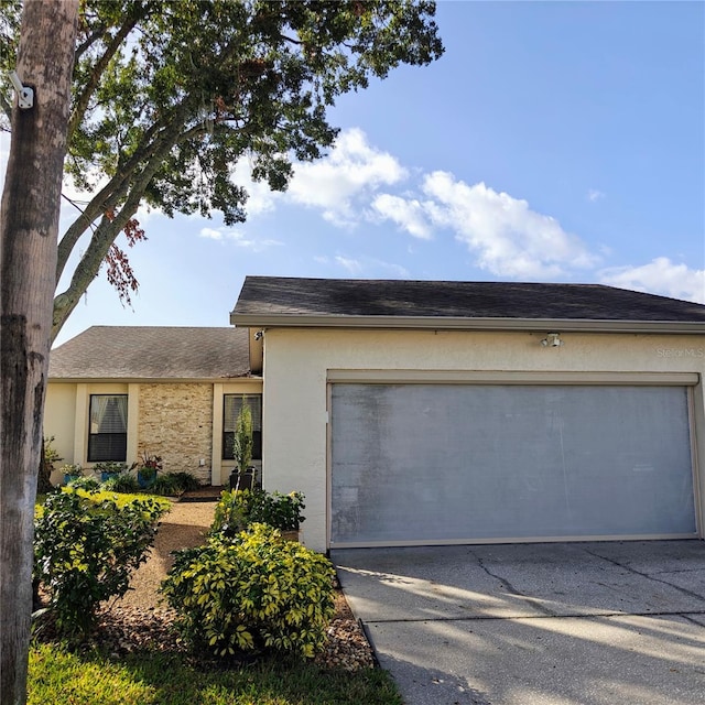 view of front of home featuring a garage