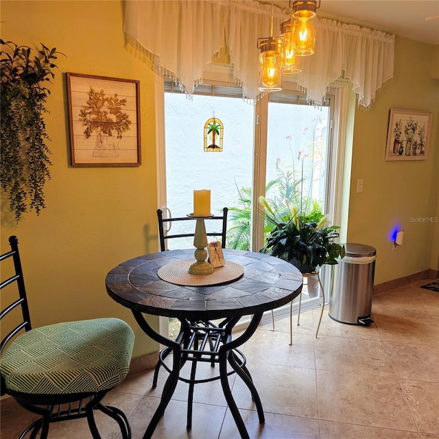 view of dining area