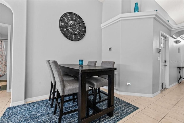 dining room featuring light tile patterned floors