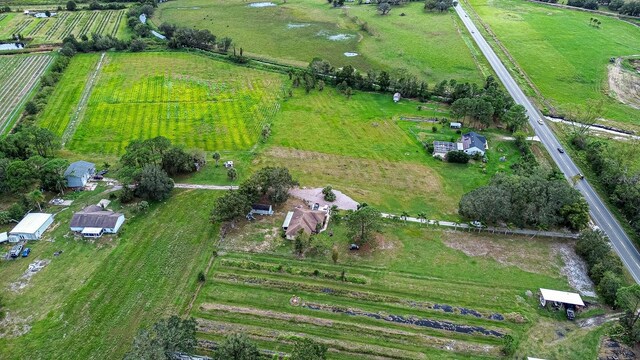 bird's eye view with a rural view