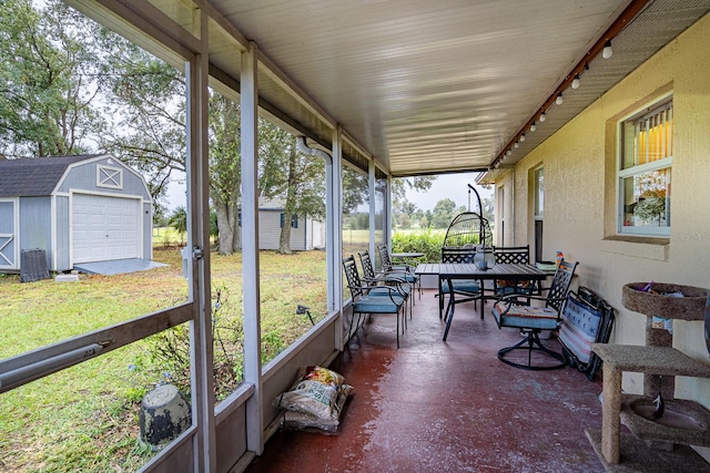 view of sunroom