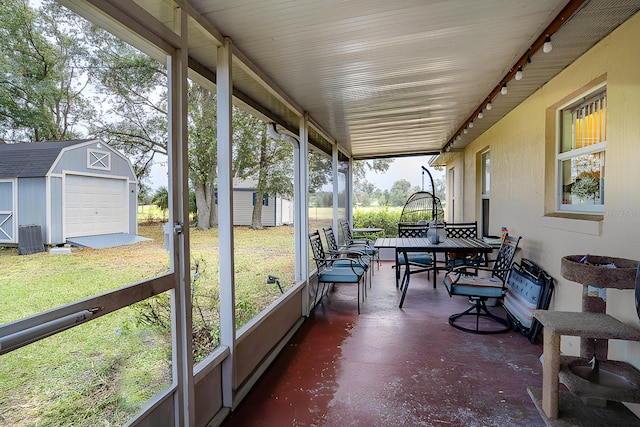 sunroom / solarium with a wealth of natural light