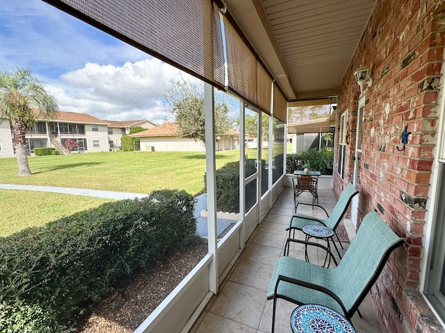 view of sunroom / solarium