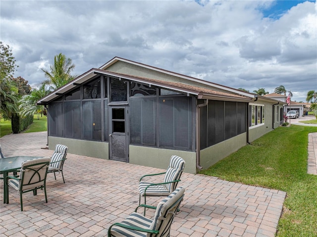 exterior space with a sunroom