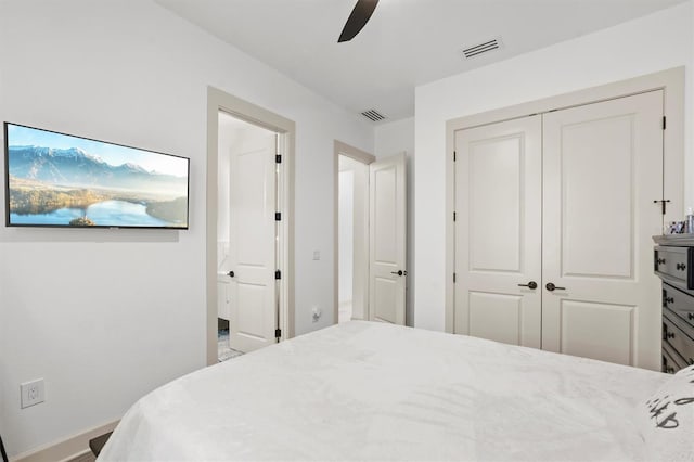 193 Stargrass Dr, Auburndale, FL 33823 - bedroom with a closet and a ceiling fan