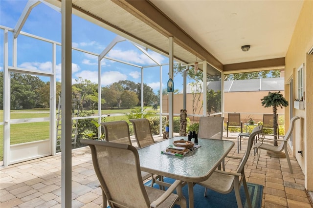 view of sunroom / solarium