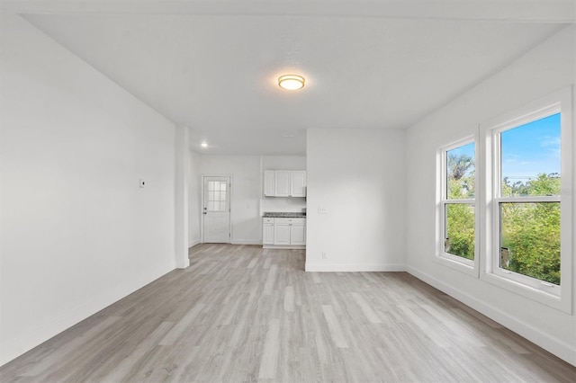 unfurnished living room featuring light hardwood / wood-style floors