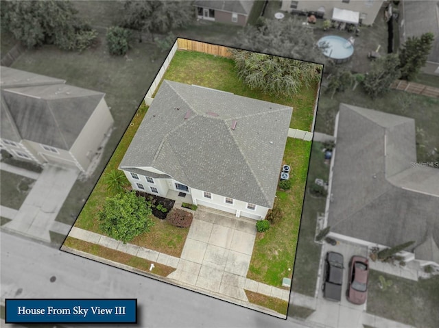 birds eye view of property