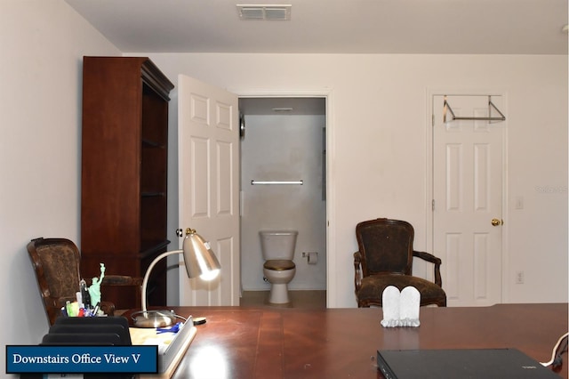 office space featuring visible vents