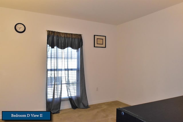 interior space with carpet and baseboards