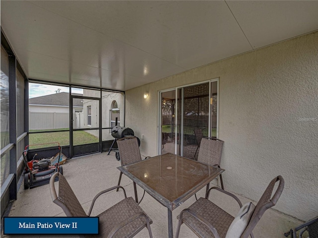 view of sunroom