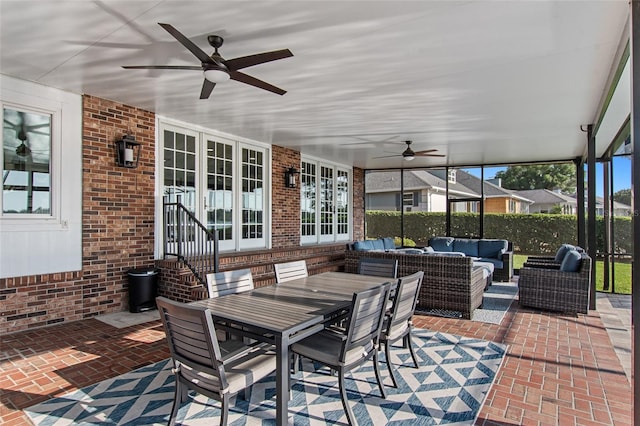 view of patio featuring outdoor lounge area