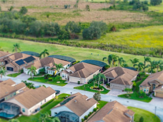 bird's eye view with a residential view