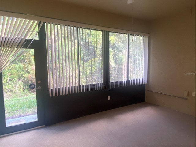 spare room with carpet flooring and plenty of natural light