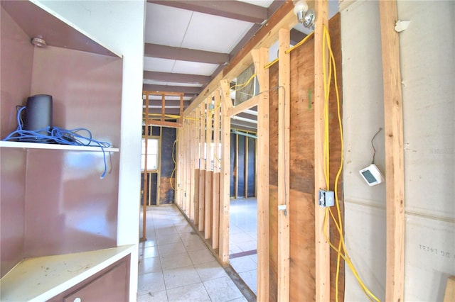 interior space with light tile patterned flooring