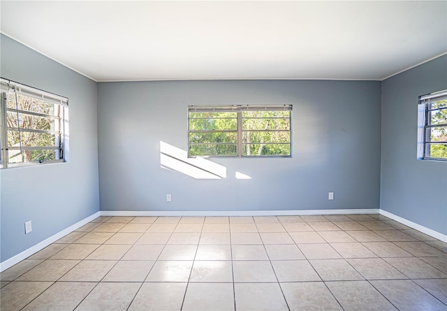 view of tiled spare room