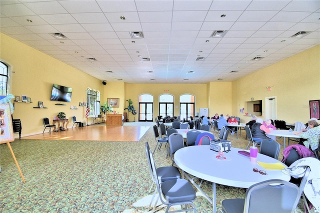 1644 Linz Ct, Winter Haven, FL 33884 - carpeted dining area featuring a paneled ceiling