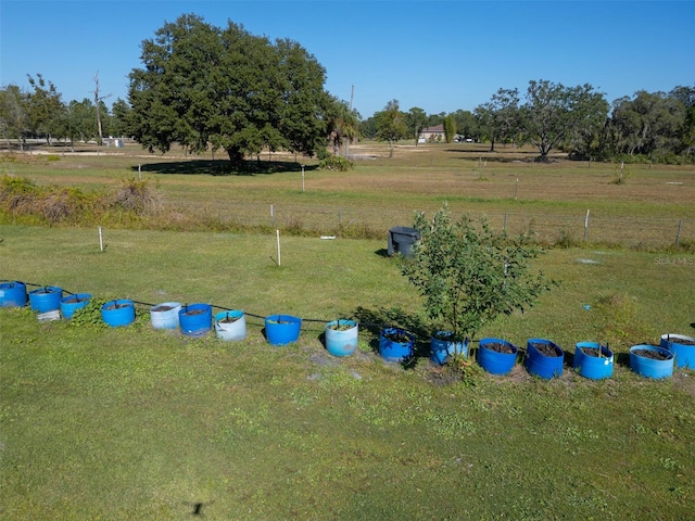 view of yard featuring a rural view