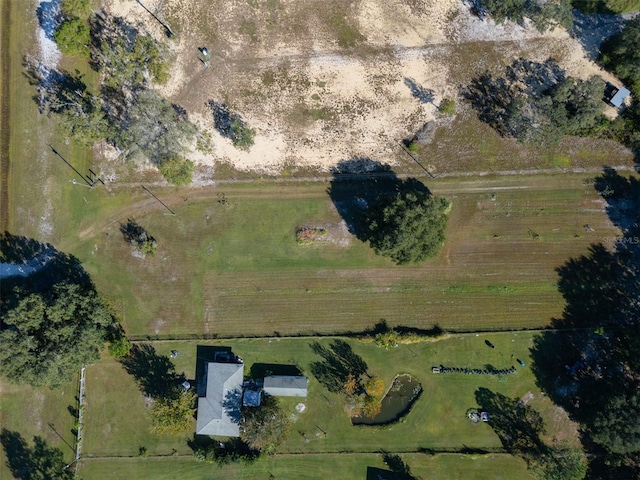 drone / aerial view featuring a rural view