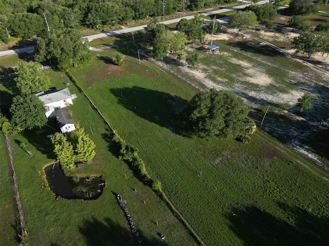 bird's eye view with a rural view