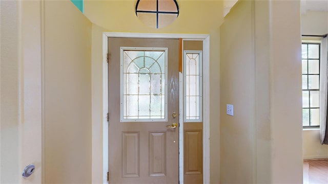 entrance foyer featuring plenty of natural light