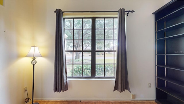 interior details with hardwood / wood-style floors