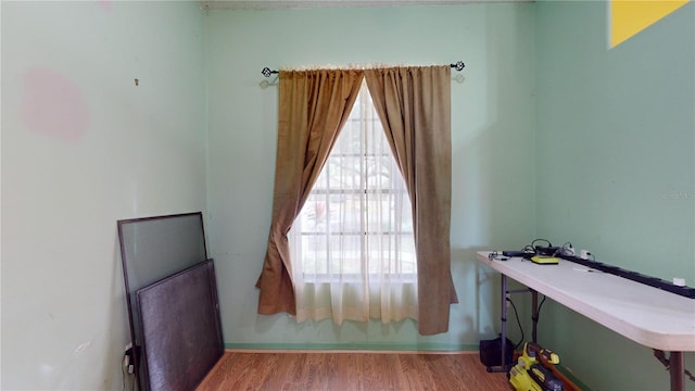 miscellaneous room with light hardwood / wood-style flooring