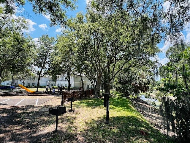 view of community featuring a playground