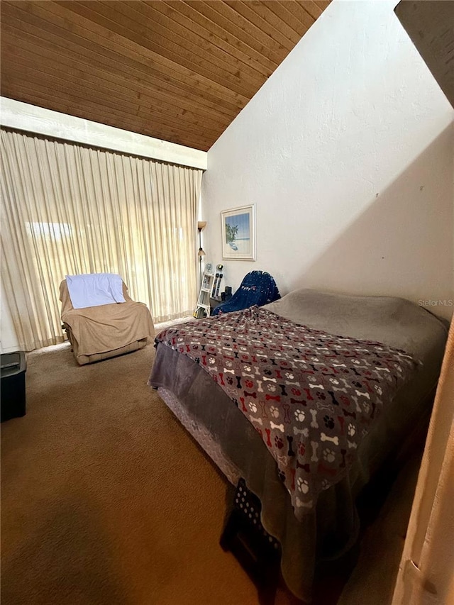 2115 Corner Lake Dr Unit E, Haines City, FL 33844 - carpeted bedroom featuring vaulted ceiling and wood ceiling