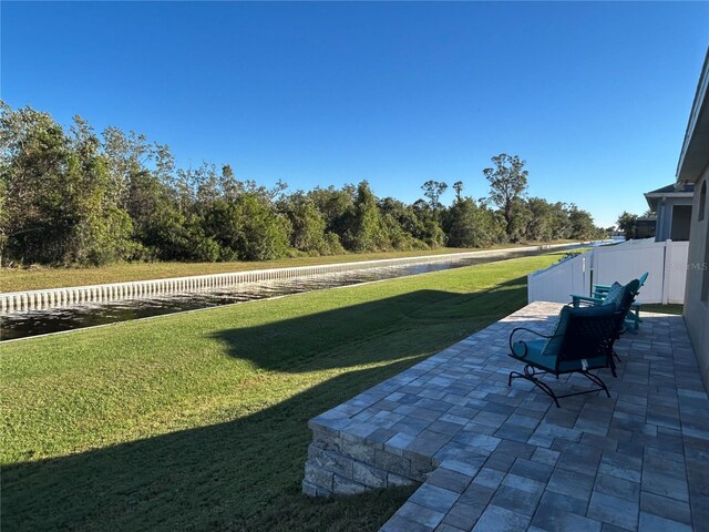 view of yard with a patio area